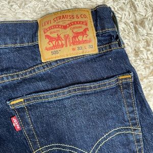 Mens Levis 505 W32 L32 blue denim jeans